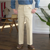 Men's Vintage Jeans Straight Leg Washed Cotton Casual Pants