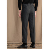 Men's Autumn and Winter Business Retro Straight Suit Pants