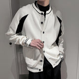Men's Slim Fit Casual Contrast Knitted Jacket