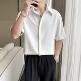 Drapey Casual Ice-Silk Short-Sleeve Shirt