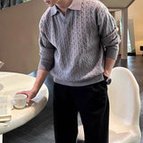 Cable Knit V-neck Casual Knit Sweater