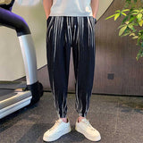 Men's British Casual Sports Gradient Elastic Waist Pants
