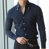 Men's Business Casual Slim Lapel Shirt