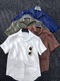 100% Linen Breathable Casual Thin Casual Business Shirt