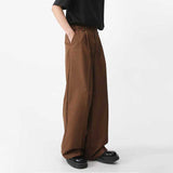 Men's Loose Retro Straight Leg Suit Trousers