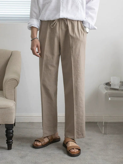 Cotton and Linen Loose Casual Wide-leg Pants