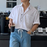 Retro Linen Short-Sleeve Shirt