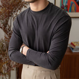 Men's Retro Casual Round Neck Long Sleeve Top