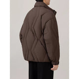 Casual White Duck Down Stand-up Collar Short Down Jacket