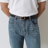 Leather Casual Men's Belt with Pin Buckle