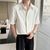 Drapey Casual Ice-Silk Short-Sleeve Shirt