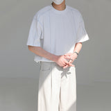 Round Neck Structured Clear Lines Loose T-shirt
