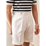 Italian Linen Non-iron Straight Breathable Casual Shorts