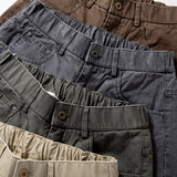 Men's Retro Loose Straight Trousers, Casual Pants, Vintage Style Workwear Chinos