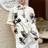 3D Jacquard Embroidery Bowtie Design Short-Sleeve Shirt