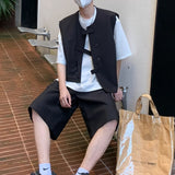 Irregular Loose Shorts Vest Suit