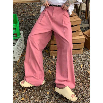 Casual Drape Straight Suit Trousers