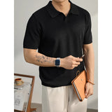 Cool-feel Knitted Blend Casual Polo Shirt