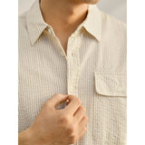 Men's Striped Short-sleeved Shirt