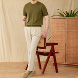 Lyocell Breathable Casual Round Neck T-shirt