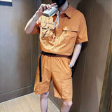 Men's Summer Short-sleeved Shirt Casual Loose Half-sleeved Tooling Suit