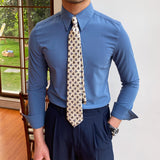 Men's Business Formal Long Sleeve Casual Button-Down Shirt