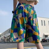 Casual Loose Printed Quick-drying Wide-leg Shorts