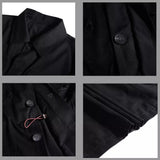 Men’s Cotton Canvas Multi-pocket Cargo Jacket, Rugged Casual Lapel Workwear Coat