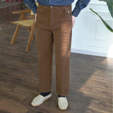 Men's Vintage Jeans Straight Leg Washed Cotton Casual Pants