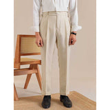 Italian Style Double Button Striped Suit Trousers
