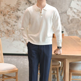Solid Color Vintage Lapel Sweater