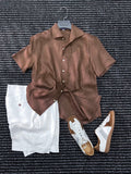 100% Linen Breathable Casual Thin Casual Business Shirt