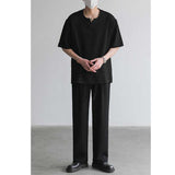 Loose V-neck T-shirt