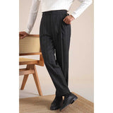 Italian Style Double Button Striped Suit Trousers