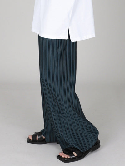 Ice Silk Loose Pleated Drape Wide-leg Pants
