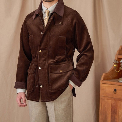 Warm Cotton British Style Retro Hunting Chore Coat