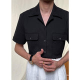 Cuban Collar Thin Loose Business Casual Shirt