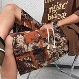 Casual Loose Printed Quick-drying Wide-leg Shorts