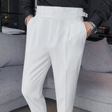 High Waist Slim Drape Casual Suit Trousers