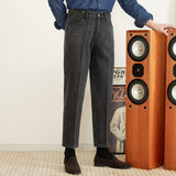 Men's Straight Casual Pants British Nine Point Jeans