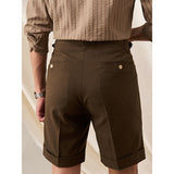 Italian Linen Non-iron Straight Breathable Casual Shorts