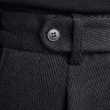 Herringbone Warm Retro Casual Wool Trousers