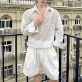 Embroidered Pullover Short-Length Long-Sleeve Shirt