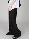 Ice Silk Loose Pleated Drape Wide-leg Pants