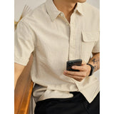 Men's Striped Short-sleeved Shirt