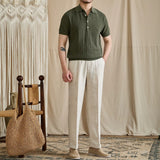Slim-Fit Linen-Lyocell Polo Shirt