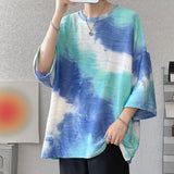 Wrinkle Tie-dye Half-sleeve T-shirt