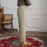 Men's Business Casual High Waisted Pants Slim Fit Trousers