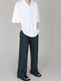 Ice Silk Loose Pleated Drape Wide-leg Pants