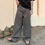 Casual Drape Straight Suit Trousers